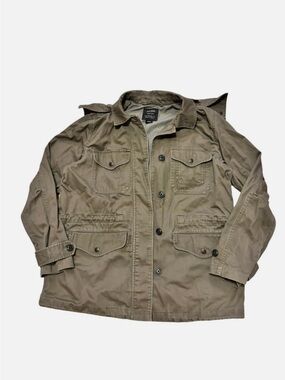 Women's Filson Granite Island Hooded Utility Jacket 20151880 Brown/Greenish Lg